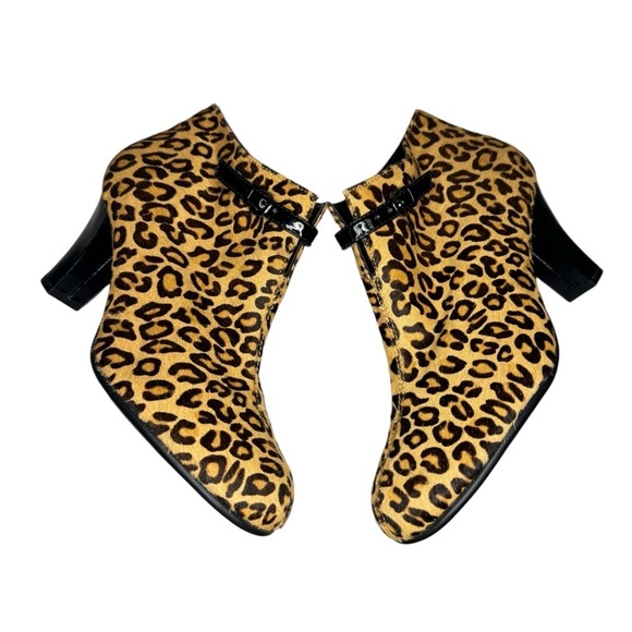 AEROSOLES Patrole Car Leopard Print Ankle Boots booties heeled boots shoes 6.5 W - Picture 4 of 12